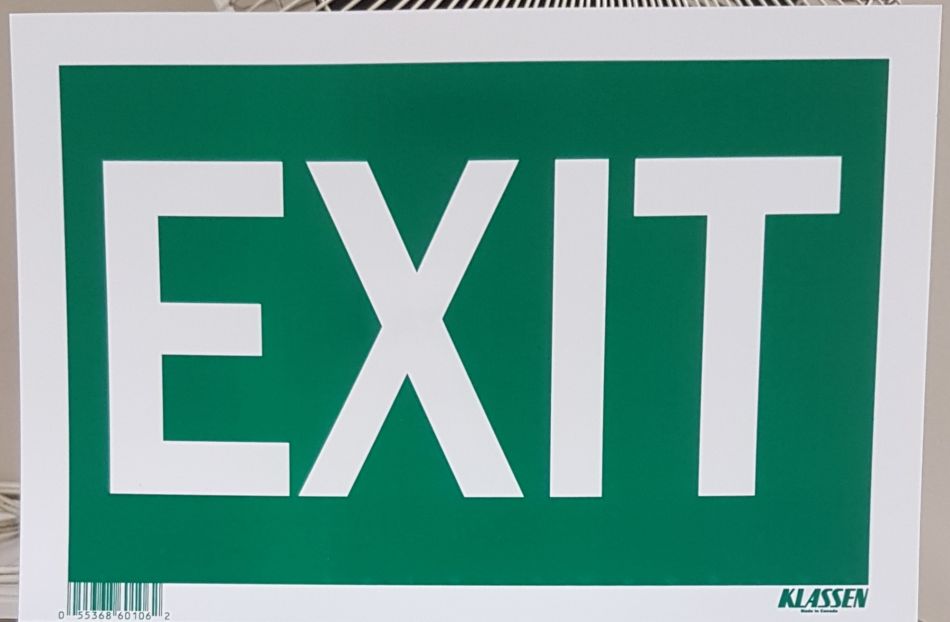 high impact green 8inchx 12inch sign from Klassen Bronze Ltd