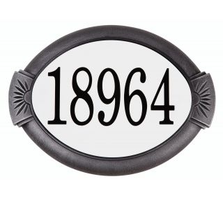 Product Name: Cast Alum. Swed.Silver Oval Address Plaque 14.25x10.5x.625