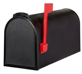 Product Name: Plastic Rural Mailbox Black 7x10x19.5
